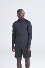 Just Cool Slim Fit Zoodie mit Kontrastärmeln, Black/Black Slate Melange S, JC057 – Bild 1