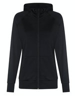 Just Cool Slim Fit Zoodie mit Kontrastärmeln für Damen – Jet Black/Jet Black