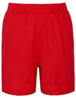 Just Cool Sport Shorts mit Schlüsseltasche für Kinder – Fire Red