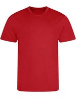 Just Cool Recycled Cool T-Shirt aus Polyester, Arctic White S, JC201 – Rosso fuoco