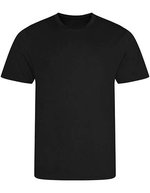 Just Cool Recycled Cool T-Shirt aus Polyester, Arctic White S, JC201 – Jet Nero