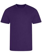 Just Cool Recycled Cool T-Shirt aus Polyester, Arctic White S, JC201 – Viola