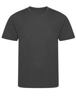 Just Cool Recycled Cool T-Shirt für Kinder, Arctic White 3/4 (XS), JC201K – Charcoal (Solid)