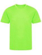 Just Cool Recycled Cool T-Shirt für Kinder, Arctic White 3/4 (XS), JC201K – Electric Green