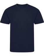 Just Cool Recycled Cool T-Shirt für Kinder, Arctic White 3/4 (XS), JC201K – French Navy