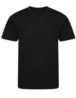 Just Cool Recycled Cool T-Shirt für Kinder, Arctic White 3/4 (XS), JC201K – Jet Black