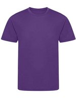 Just Cool Recycled Cool T-Shirt für Kinder, Arctic White 3/4 (XS), JC201K – Purple
