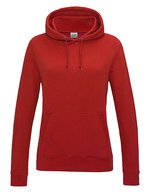 Damen Hoodie College – Rosso fuoco