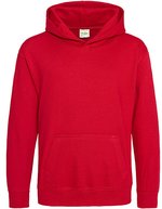 Just Hoods Kids´ Hoodie Black Smoke 5/6 (S) (JH001K), JH001K – Rouge feu