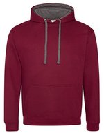 Varsity Hoodie – Burgundy/Charcoal (Heather)