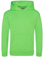 Just Hoods Electric Hoodie mit Kängurutasche für Kinder – Electric Green