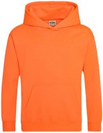Just Hoods Electric Hoodie mit Kängurutasche für Kinder – Electric Orange