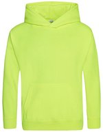 Just Hoods Electric Hoodie mit Kängurutasche für Kinder – Electric Yellow