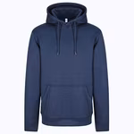 Sport Hoodie mit doppellagiger Kapuze – Blue Melange