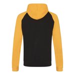 Just Hoods Baseball Hoodie mit Raglan-Ärmeln, Jet Black/Fire Red XL, JH009 – Bild 3