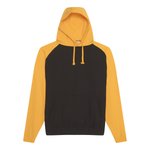 Just Hoods Baseball Hoodie mit Raglan-Ärmeln, Jet Black/Fire Red XL, JH009 – Bild 4