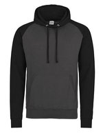 Baseball Hoodie – Charcoal (Heather)/Jet Black