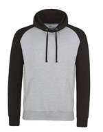 Baseball Hoodie – Heather Grey/Jet Black