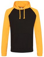 Baseball Hoodie – Jet Black/Gold