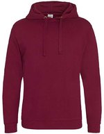 Just Hoods Epic Print Hoodie mit doppellagiger Kapuze – Burgundy