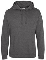 Just Hoods Epic Print Hoodie mit doppellagiger Kapuze – Charcoal (Heather)