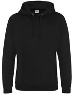 Just Hoods Epic Print Hoodie mit doppellagiger Kapuze – Jet Black