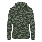 Just Hoods Camo Hoodie mit doppellagiger Kapuze, Black Camo L, JH014 – Bild 4
