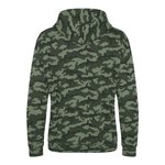 Just Hoods Camo Hoodie mit doppellagiger Kapuze, Black Camo XS, JH014 – Bild 4