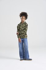 Just Hoods Camo Hoodie mit doppellagiger Kapuze für Kinder, Black Camo 3/4 (XS), JH014J – Bild 1