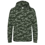 Just Hoods Camo Hoodie mit doppellagiger Kapuze für Kinder, Black Camo 3/4 (XS), JH014J – Bild 3