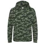 Just Hoods Camo Hoodie mit doppellagiger Kapuze für Kinder, Black Camo 3/4 (XS), JH014J – Bild 3