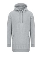 Just Hoods Hoodie Dress mit Kängurutasche und Kapuze – Heather Grey