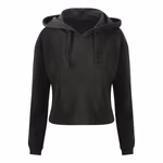 Just Hoods Cropped Hoodie mit Kängurutasche für Damen, Arctic White S, JH016 – Bild 3