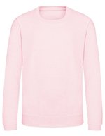 Kids' AWDis Sweat, Baumwollmischung, Rundhals – Baby Pink