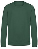 Kids' AWDis Sweat, Baumwollmischung, Rundhals – Bottle Green
