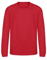 Just Hoods Kids' AWDis Sweat, Baumwollmischung, Rundhals, Kelly Green 12/13 (XL), JH030K – Rosso fuoco
