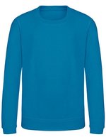 Just Hoods Kids' AWDis Sweat, Baumwollmischung, Rundhals, Kelly Green 12/13 (XL), JH030K – Zaffiro Blu