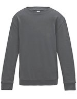 Just Hoods Kids' AWDis Sweat, Baumwollmischung, Rundhals, Kelly Green 12/13 (XL), JH030K – Tempesta Grigio (Unito)