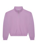 Just Hoods Cropped Sweatshirt mit 1/4 Zip für Damen, Arctic White M, JH037 – Bild 5