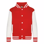 Kids' Varsity Jacket – Heather Grey/White