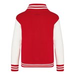 Just Hoods Varsity Jacke mit Kontrastärmeln für Kinder, Jet Black/White 7/8 (M), JH043K – Bild 4