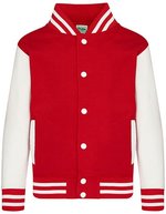 Kids´ Varsity Jacket – Fire Red/White