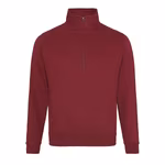 Just Hoods Sophomore 1/4 Zip Sweatshirt Baumwolle, Burgundy S, JH046 – Bild 3