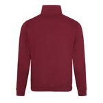 Just Hoods Sophomore 1/4 Zip Sweatshirt Baumwolle, Burgundy S, JH046 – Bild 4