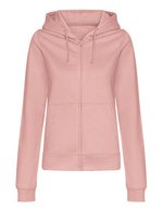 Just Hoods College Zoodie mit Reißverschluss für Damen, Digital Lavender L, JH050F – Dusty Pink