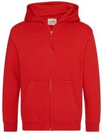 Just Hoods Kapuzen-Sweatjacke für Kinder mit Reißverschluss, Kelly Green 3/4 (XS), JH050K – Rosso fuoco