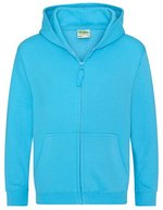 Just Hoods Kapuzen-Sweatjacke für Kinder mit Reißverschluss, Kelly Green 3/4 (XS), JH050K – Hawaiano Blu