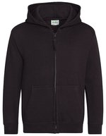 Just Hoods Kapuzen-Sweatjacke für Kinder mit Reißverschluss, Kelly Green 3/4 (XS), JH050K – Jet Nero