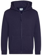 Just Hoods Kapuzen-Sweatjacke für Kinder mit Reißverschluss, Kelly Green 3/4 (XS), JH050K – Nuovo Blu navy francese