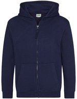 Just Hoods Kapuzen-Sweatjacke für Kinder mit Reißverschluss, Kelly Green 3/4 (XS), JH050K – Oxford Blu navy